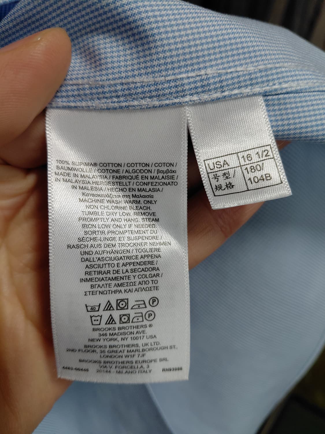 [브룩스브라더스]리젠트 하운드투스 셔츠L(16 1/2-33)사이즈 상품이미지5