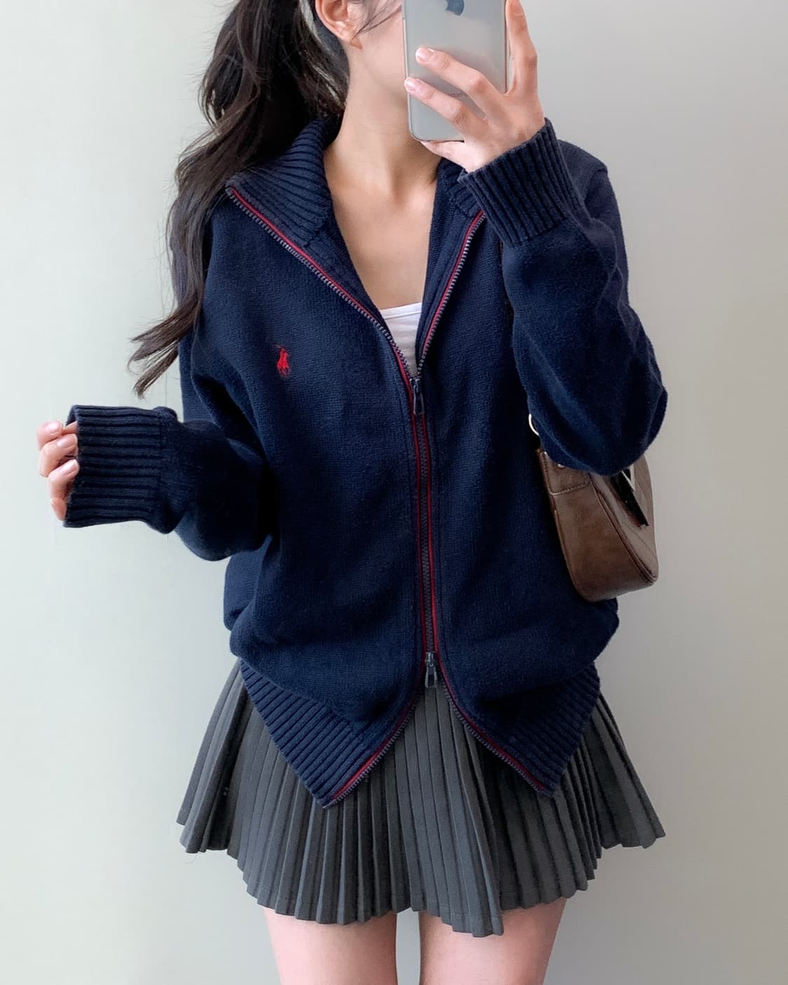 폴로 니트 집업 상품이미지1