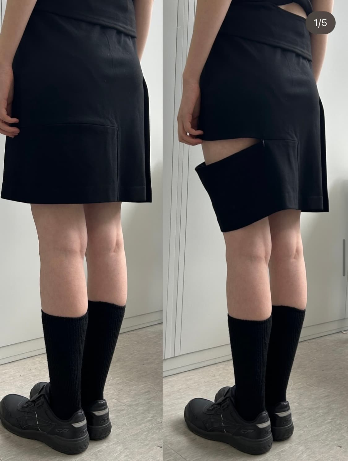 youshim SLIT-ZIP MIDI SKIRT 상품이미지1