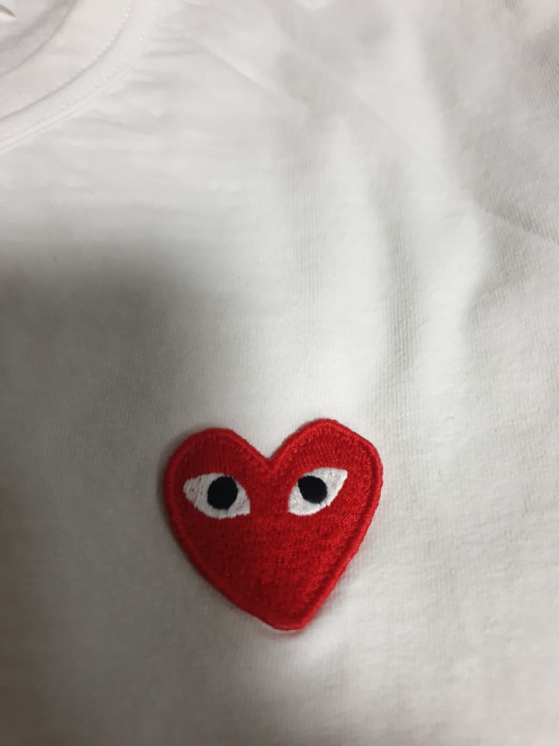 꼼데가르송 하트와펜 반팔티 화이트 (M) 상품이미지2