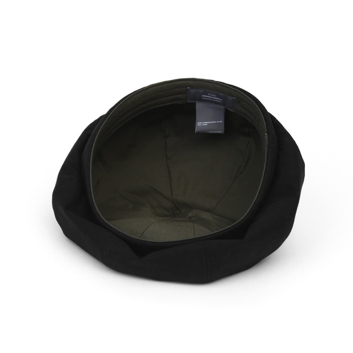 언더컨트롤 팔각 바이오 워싱 면 빵모자 블랙 상품이미지4