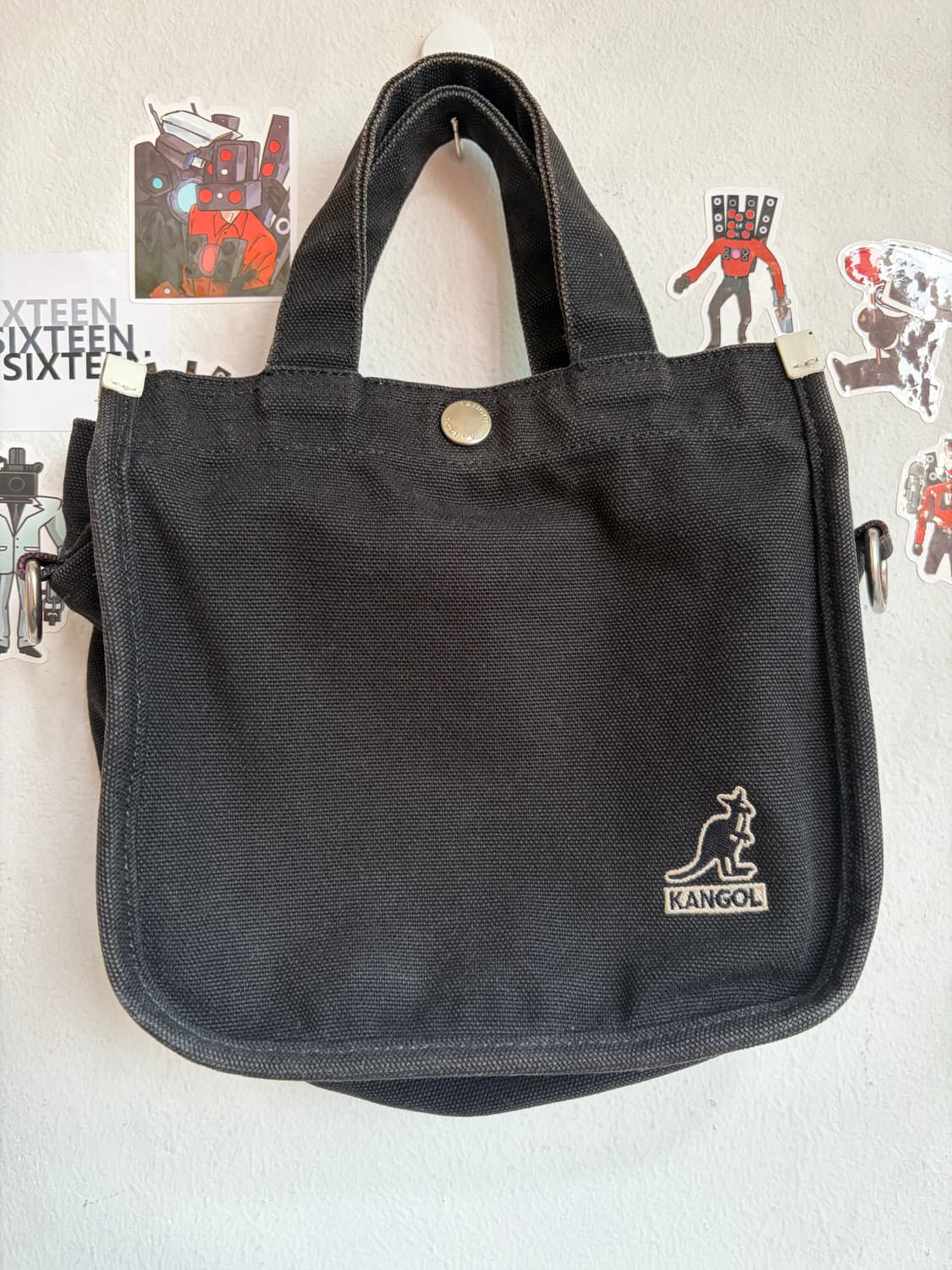 캉골 미니 토트백(크로스백) 블랙 상품이미지3