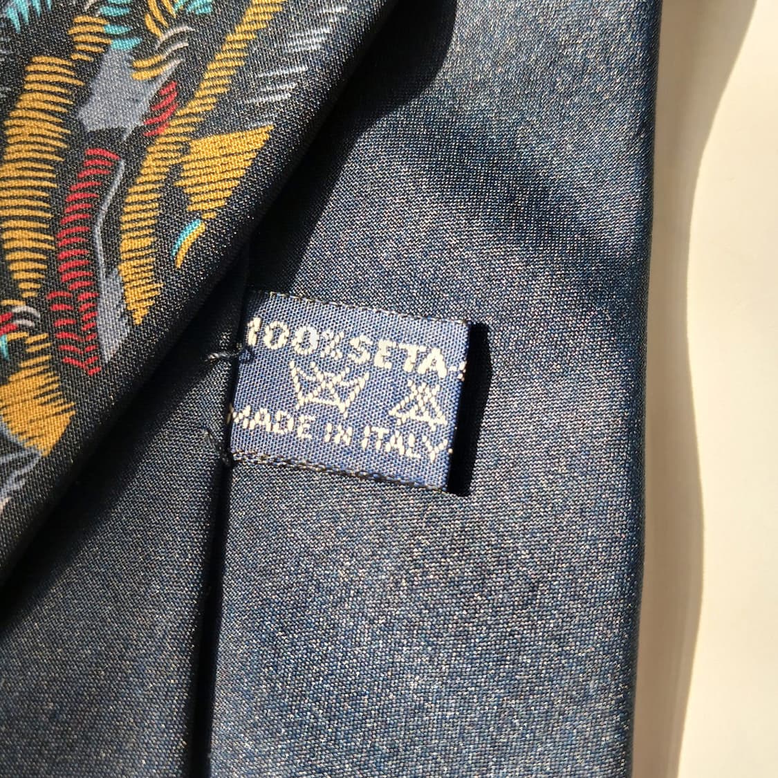 밀라숀 실크 네이비 아트 패턴 넥타이 9.5cm A+등급 A19865 상품이미지7