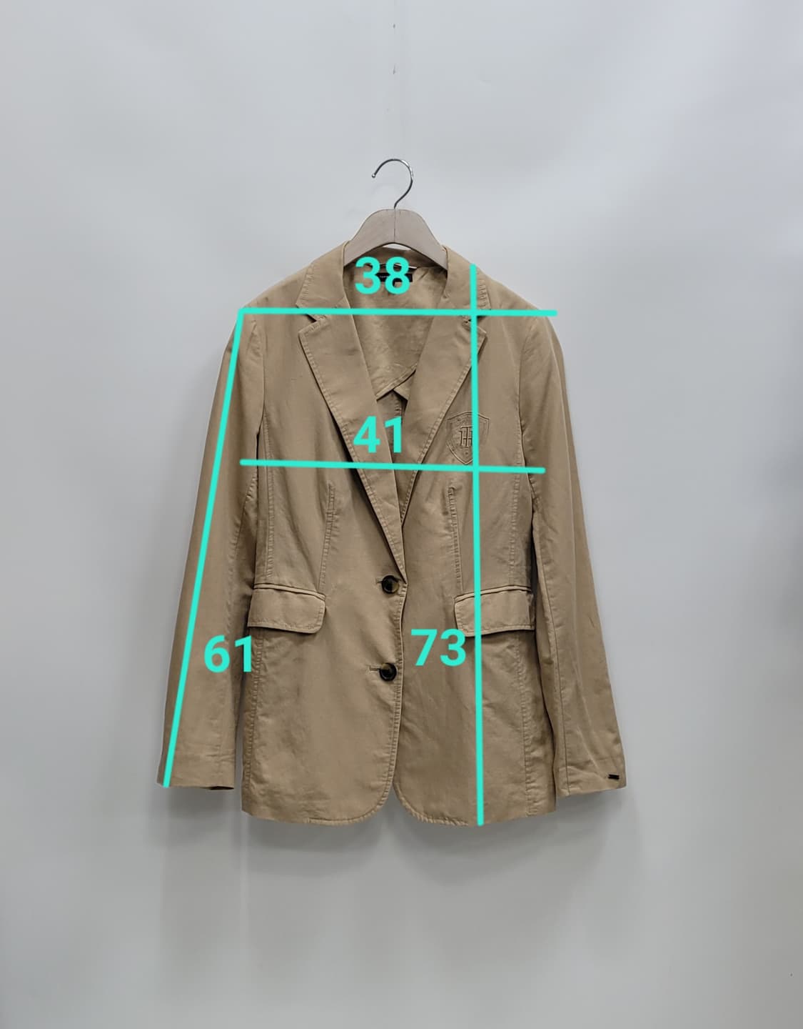 TOMMY HILFIGER 타미힐피거 블레이저 자켓 / 여 4 베이지 상품이미지10