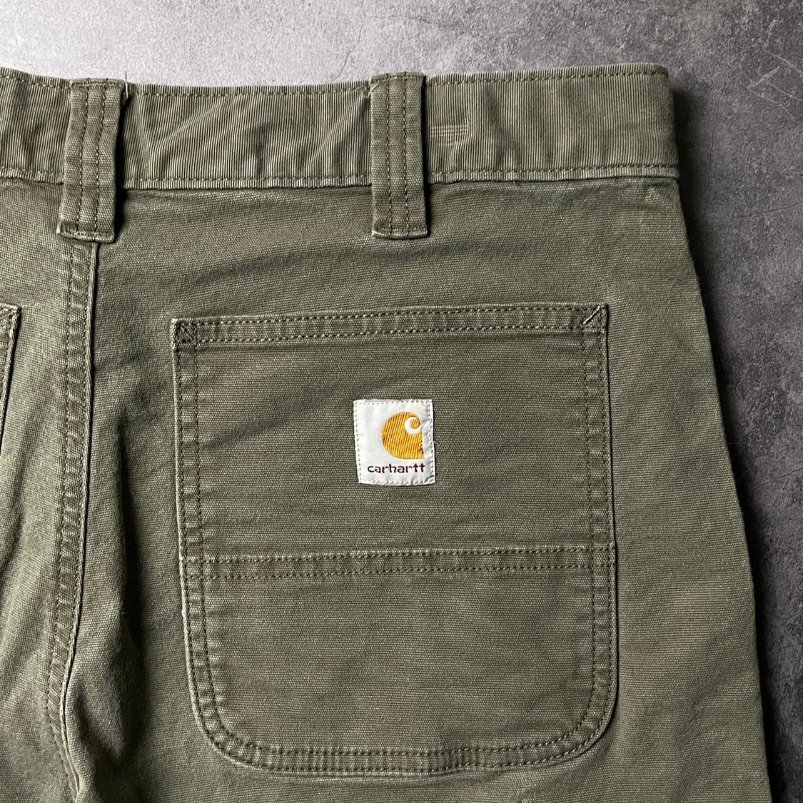 CARHARTT 칼하트 카키 루즈핏 유틸리티 워크 하프팬츠 A01163 상품이미지8