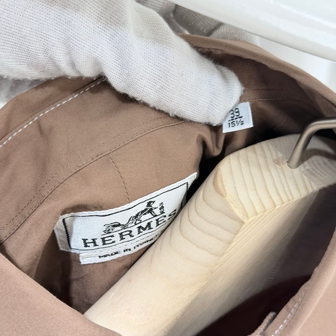 (A/39) / 에르메스 투포켓 오버핏 브라운 셔츠 상품이미지6