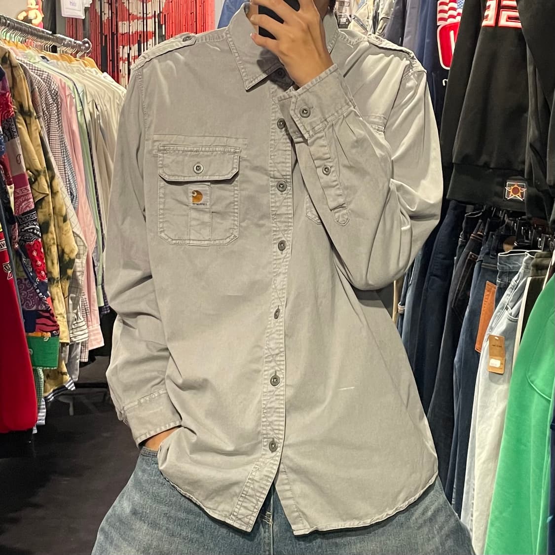 [IM] carhartt 칼하트 그레이  긴팔셔츠 상품이미지2