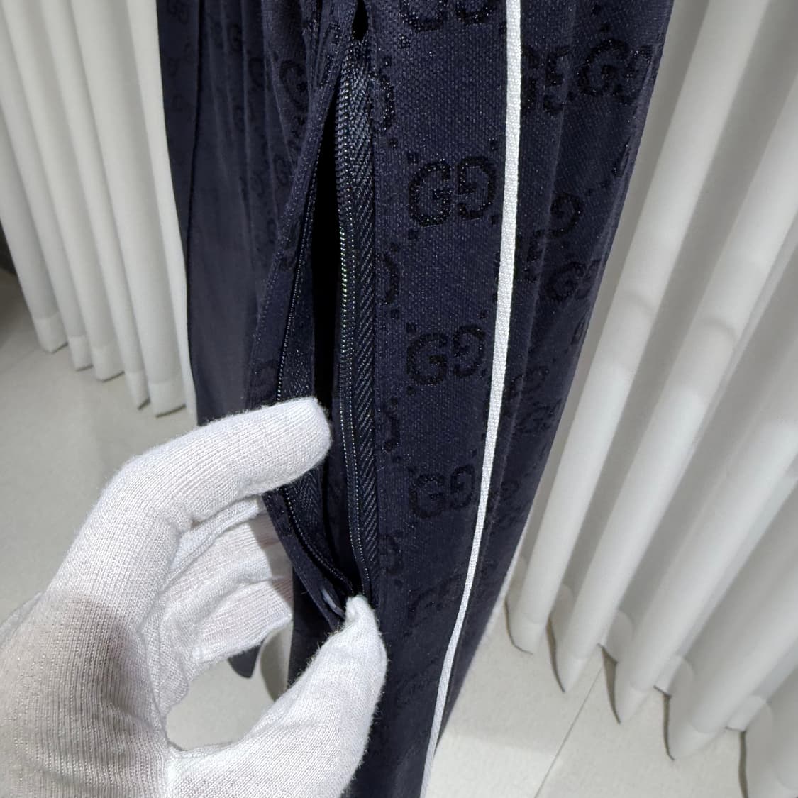 (XXL/L) / 구찌 펠파 콘 지퍼 GG울 오버 실크 신상 셋업 상품이미지8