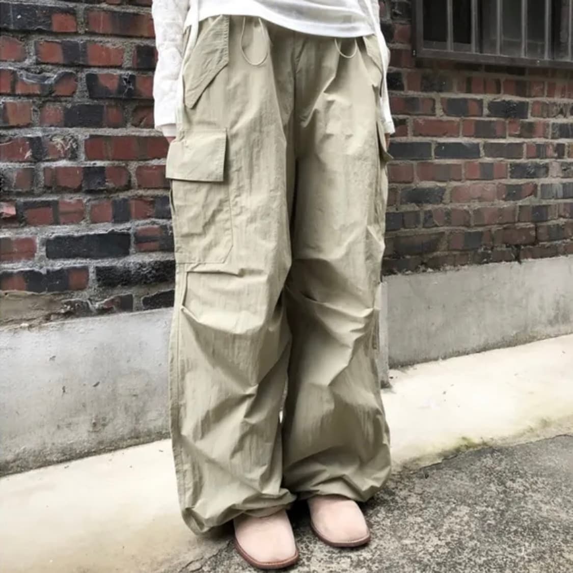 에이블리 그린씨 카고 나일론 팬츠 상품이미지1