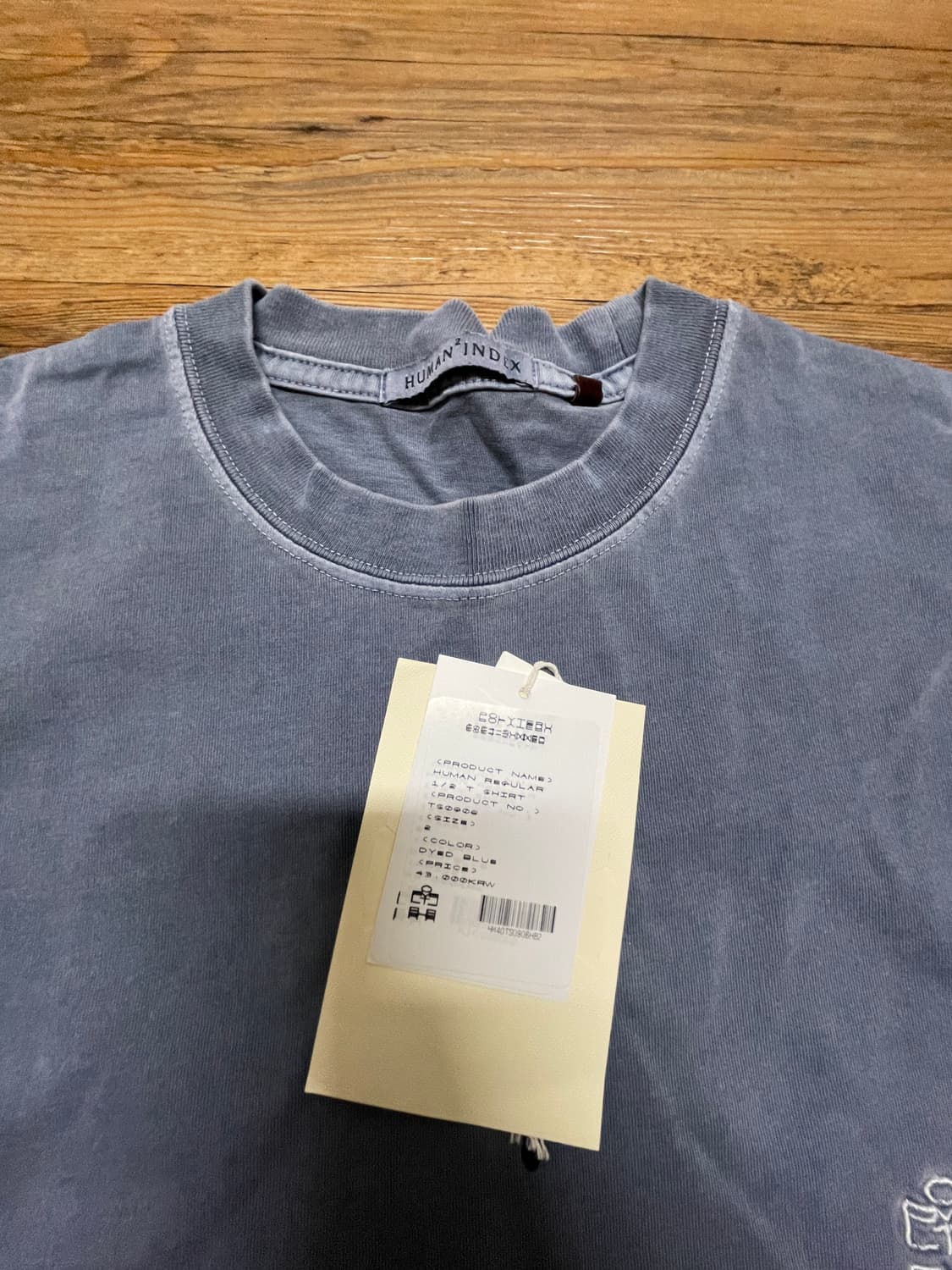 (2)폴리테루 휴먼인덱스 레귤러 티셔츠 다이드 블루 상품이미지2