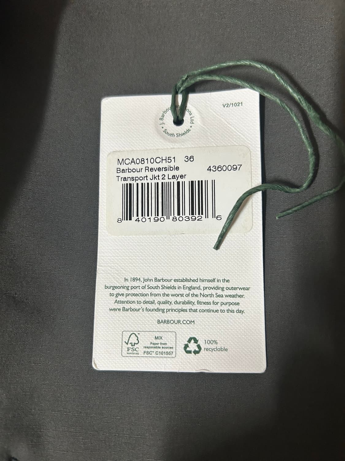 바버 아담 엣 로페 트랜스포트 팝니다 상품이미지7