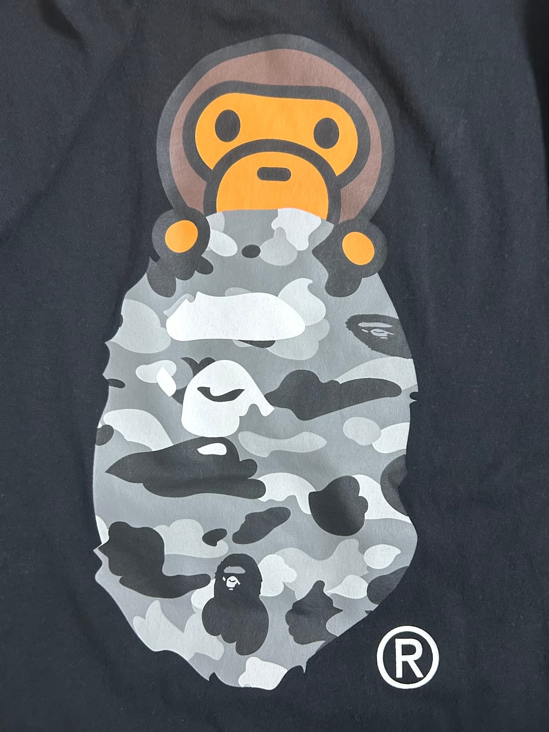 베이프 퍼스트 카모 마일로 온 에이프 헤드 티셔츠 반소매 L 상품이미지5