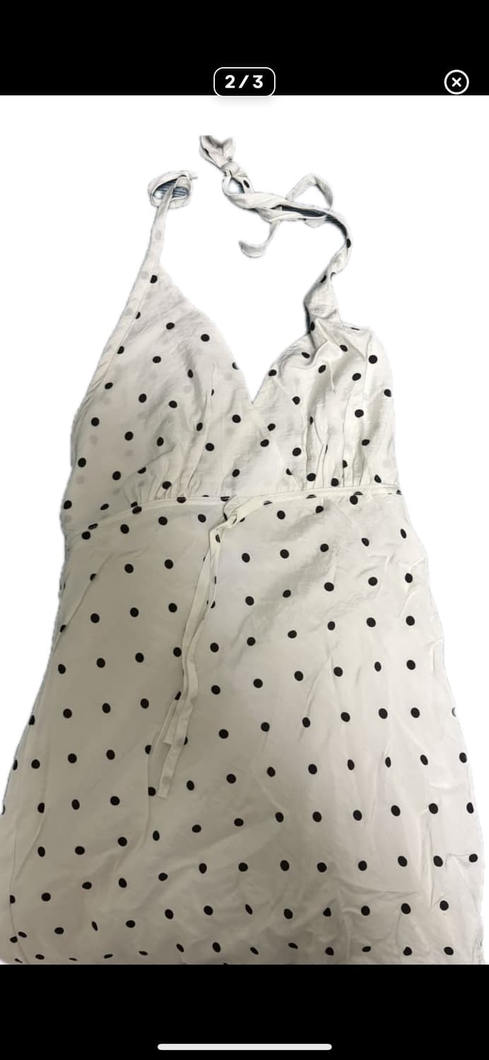 루루서울 Dot Halter Dress 화이트 상품이미지2