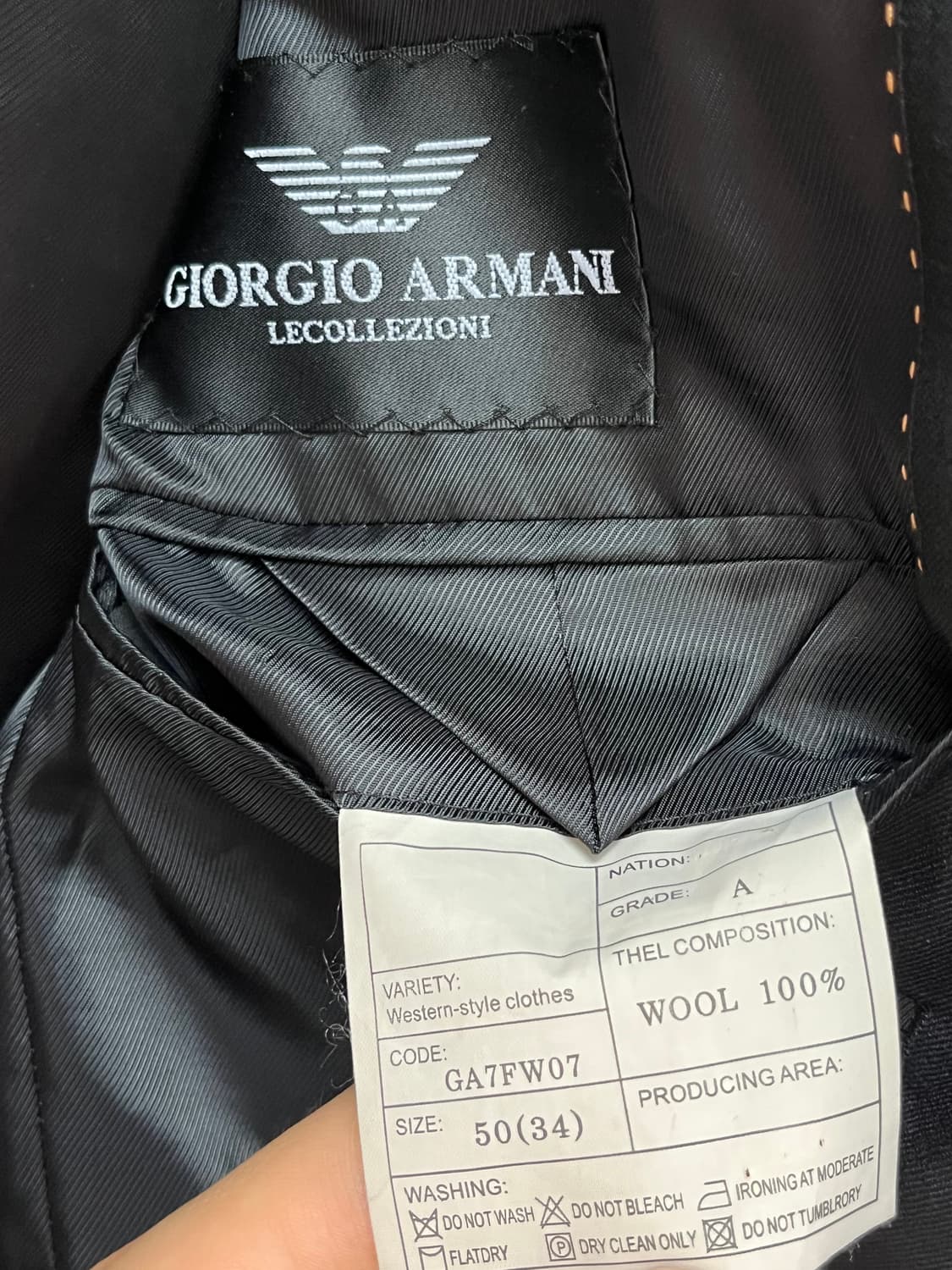 Giorgio Armani 남성 울 블레이저 50 상품이미지5