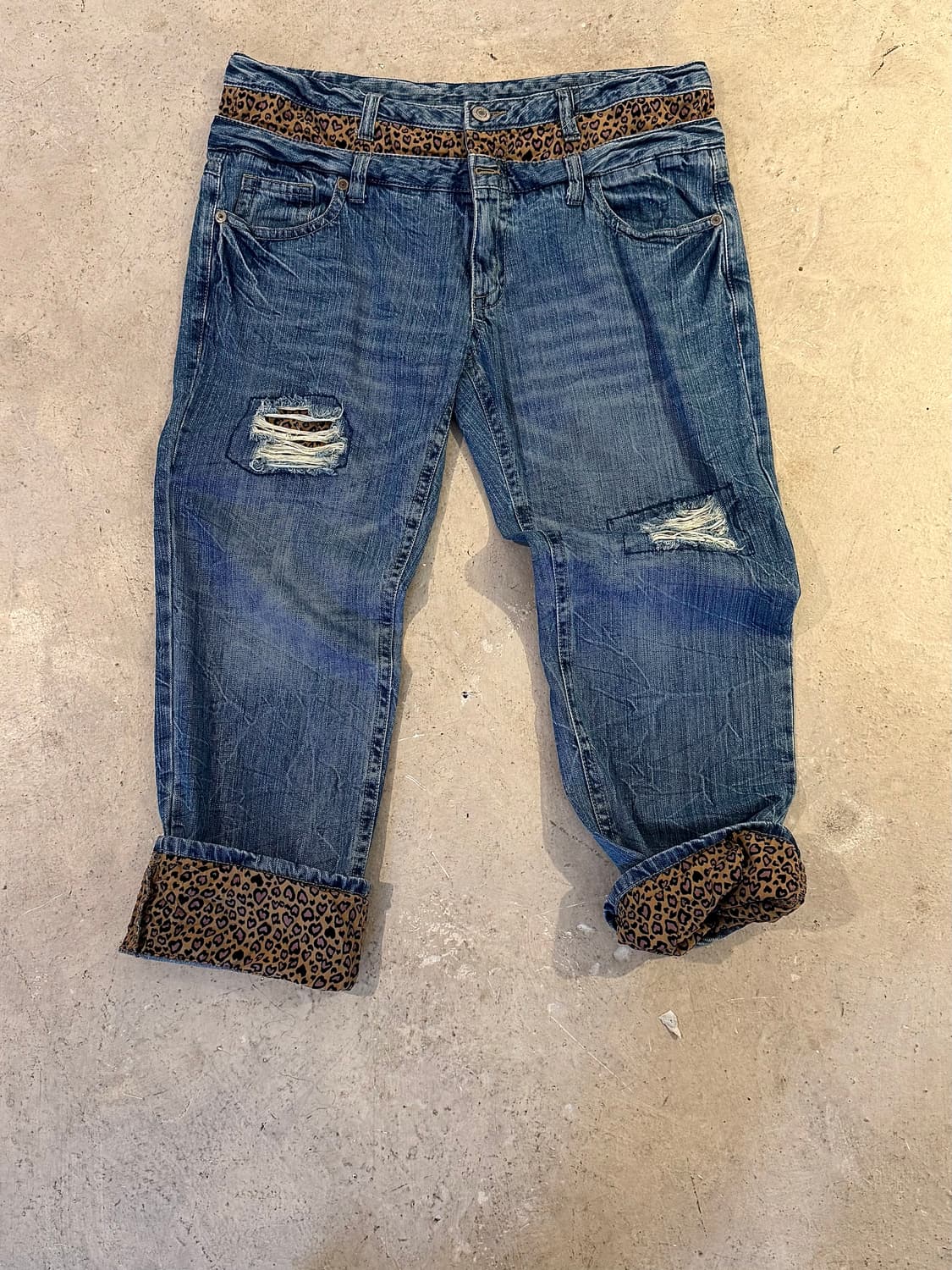 Leopard Point 2 Belt Big Denim Pants 상품이미지2