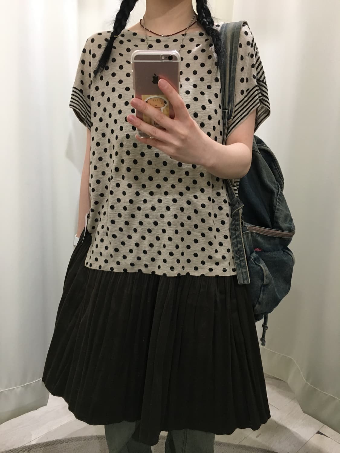 dot&stripe blouse 상품이미지4