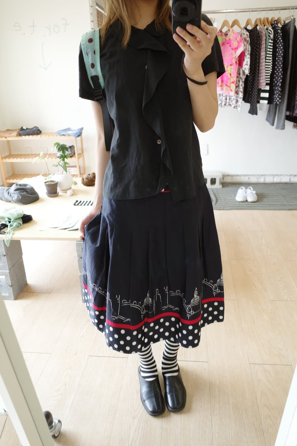 dot sketch skirt 상품이미지4