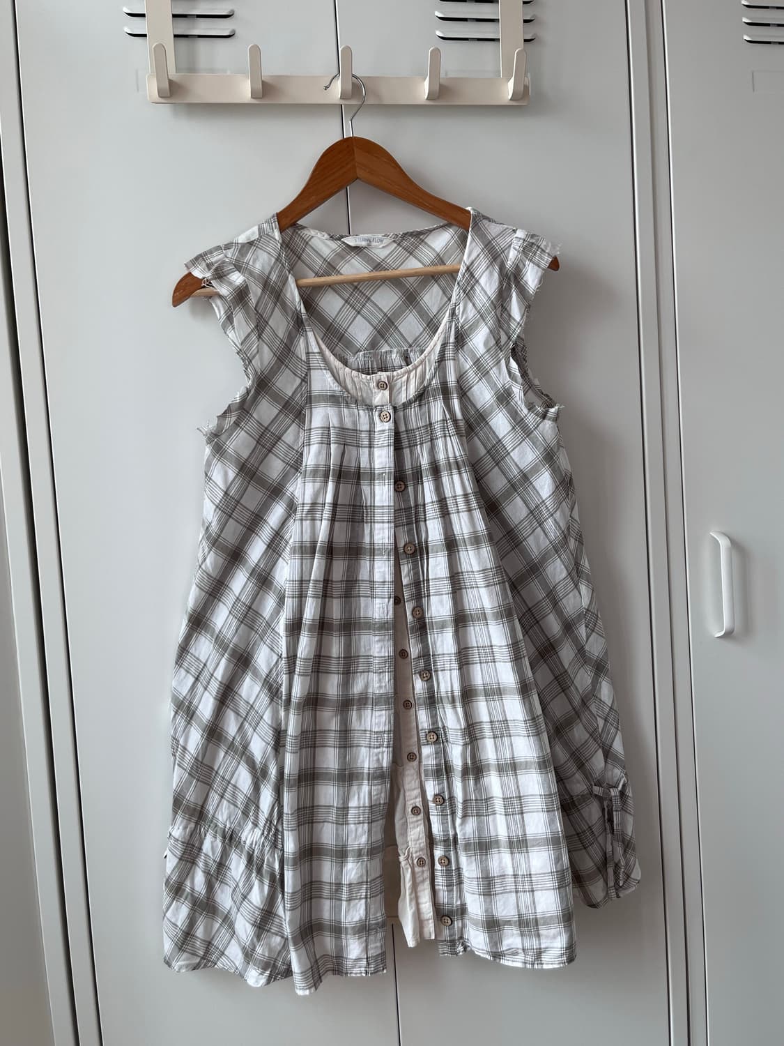 Eternal Flow 체크 레이어드 바선생 원피스 상품이미지3