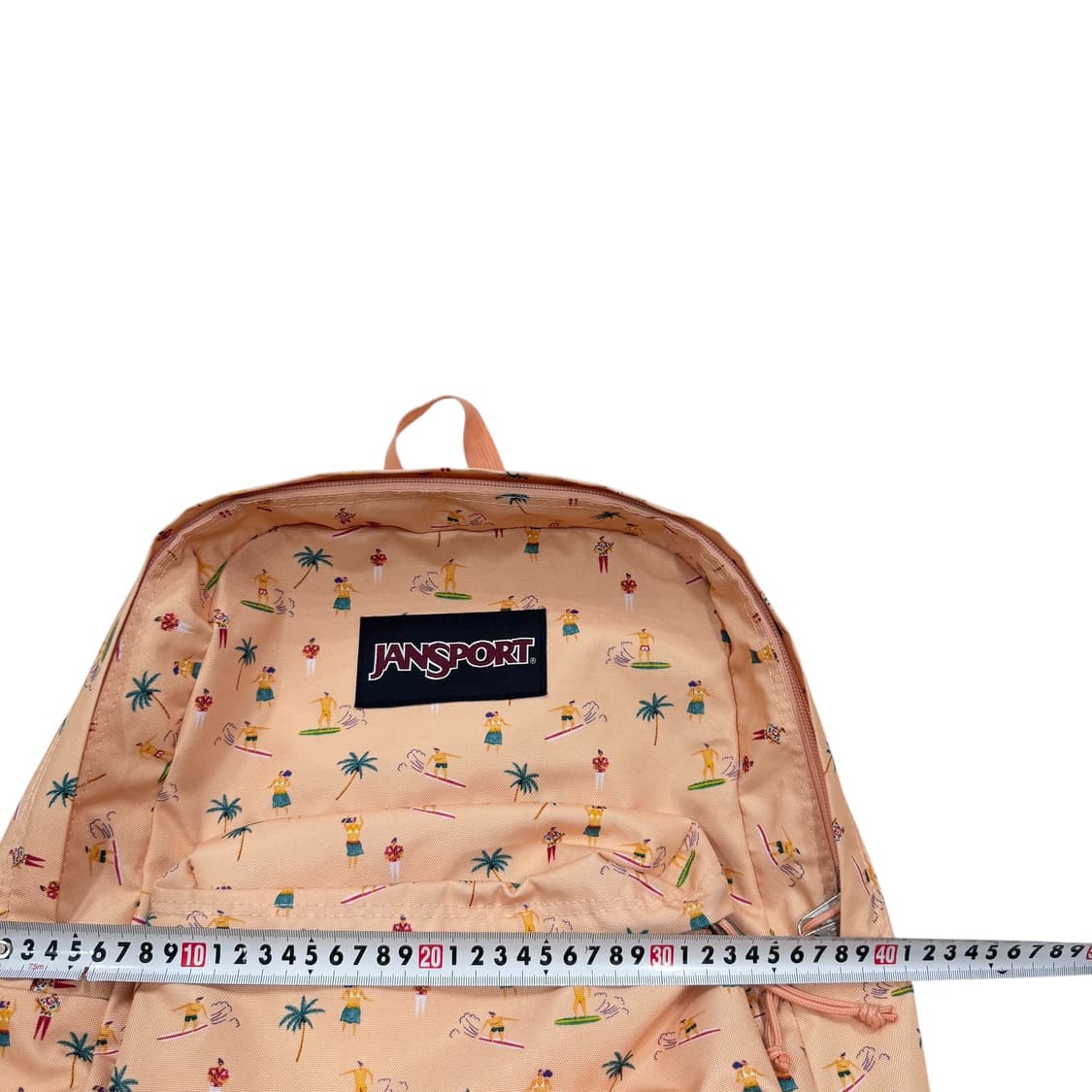 잔스포츠 빈티지 슈퍼브레이크 하와이안 서핑 패턴 백팩 가방 코랄핑크 상품이미지5