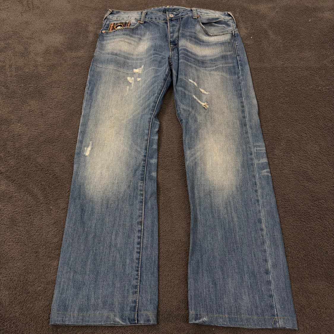 [ 정품/36X34 ] 에비수 일본 빈티지 빅로고 데님 청바지 상품이미지2