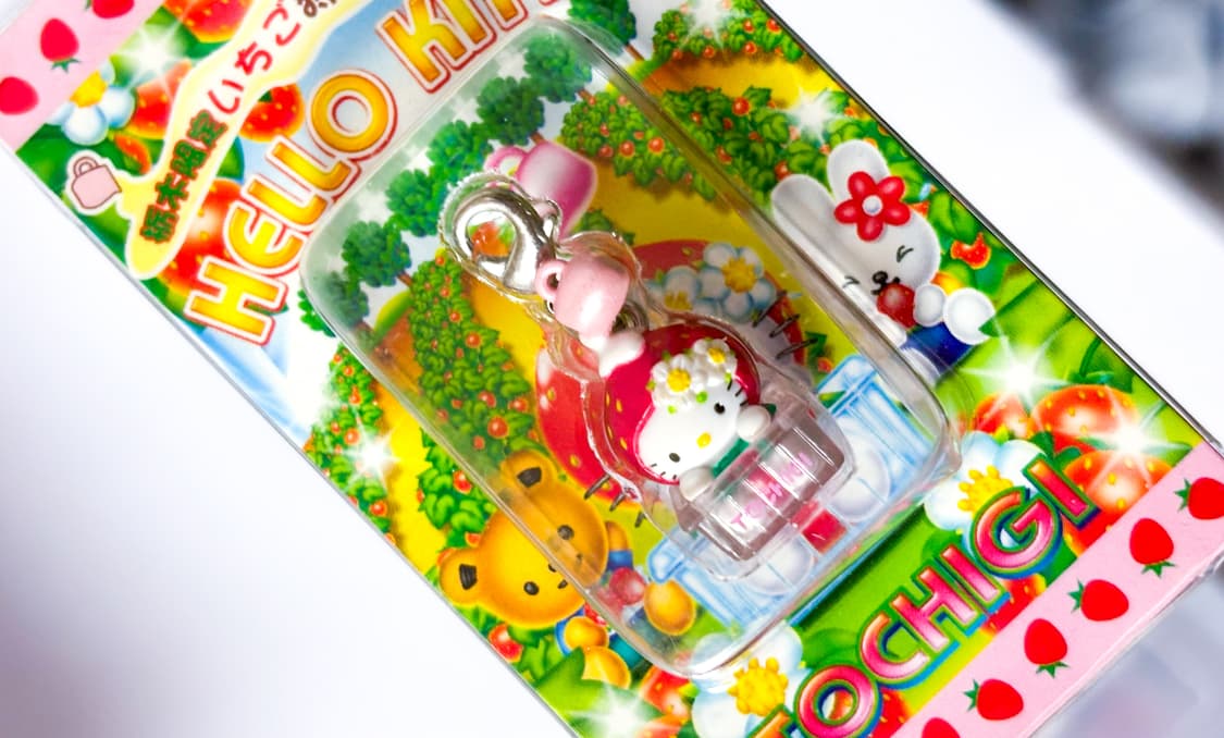 (고전/희귀) 미개봉 고전헬로키티스트랩  도치기 현지 한정 딸기 스트랩 상품이미지4