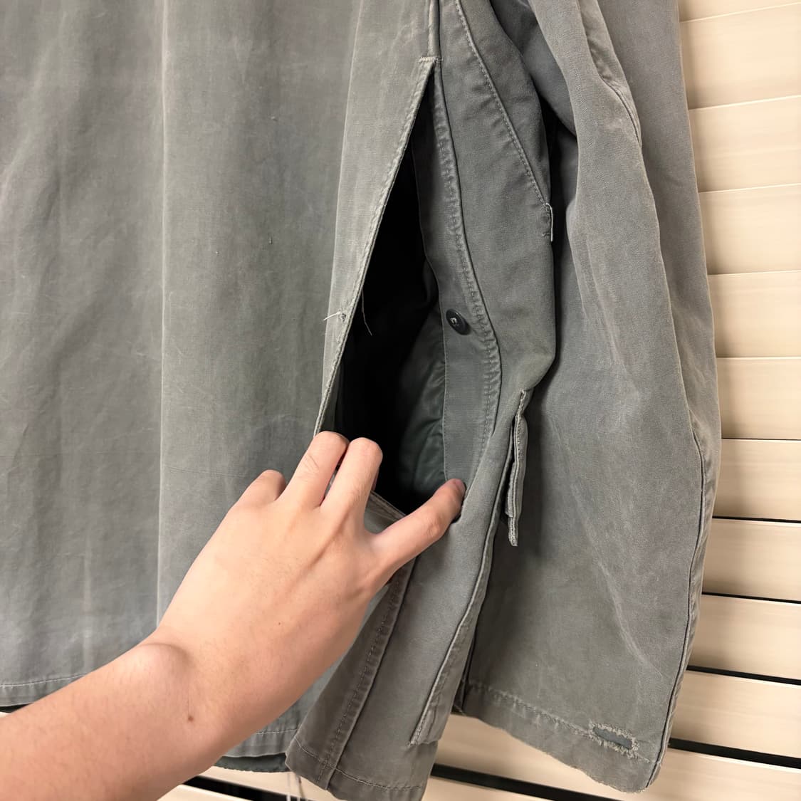 50s 유로 빈티지 선 페이드 프렌치 워크 자켓 헌팅 자켓 아카이브 L 상품이미지9