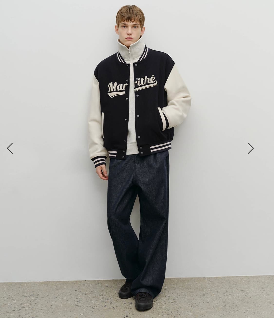 마리떼 WOOL VARSITY JACKET dark navy 상품이미지1