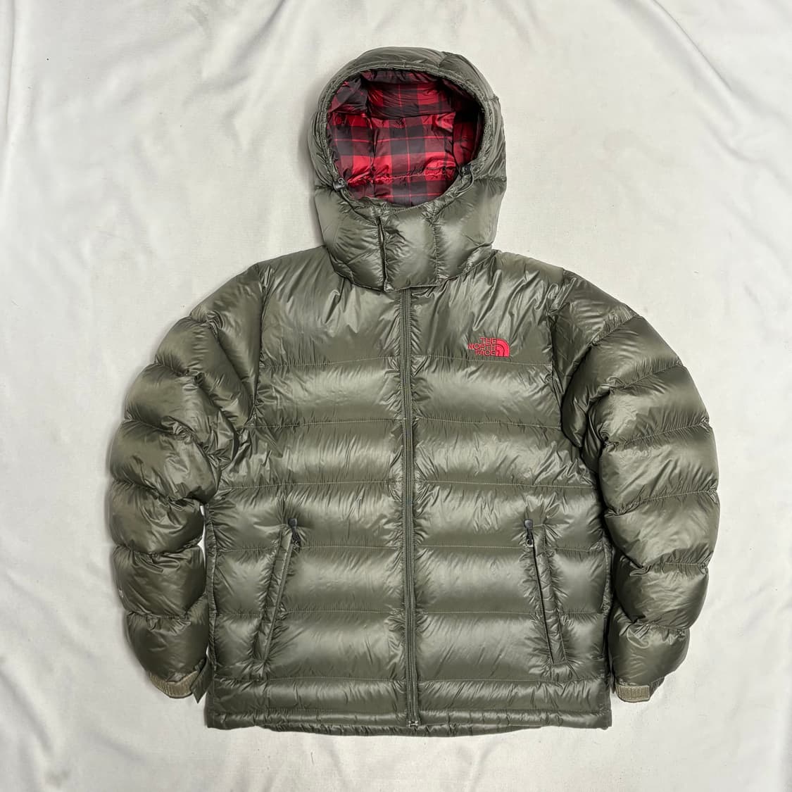 100 노스페이스 메트로 알파 800 카키 구스다운 패딩 상품이미지2