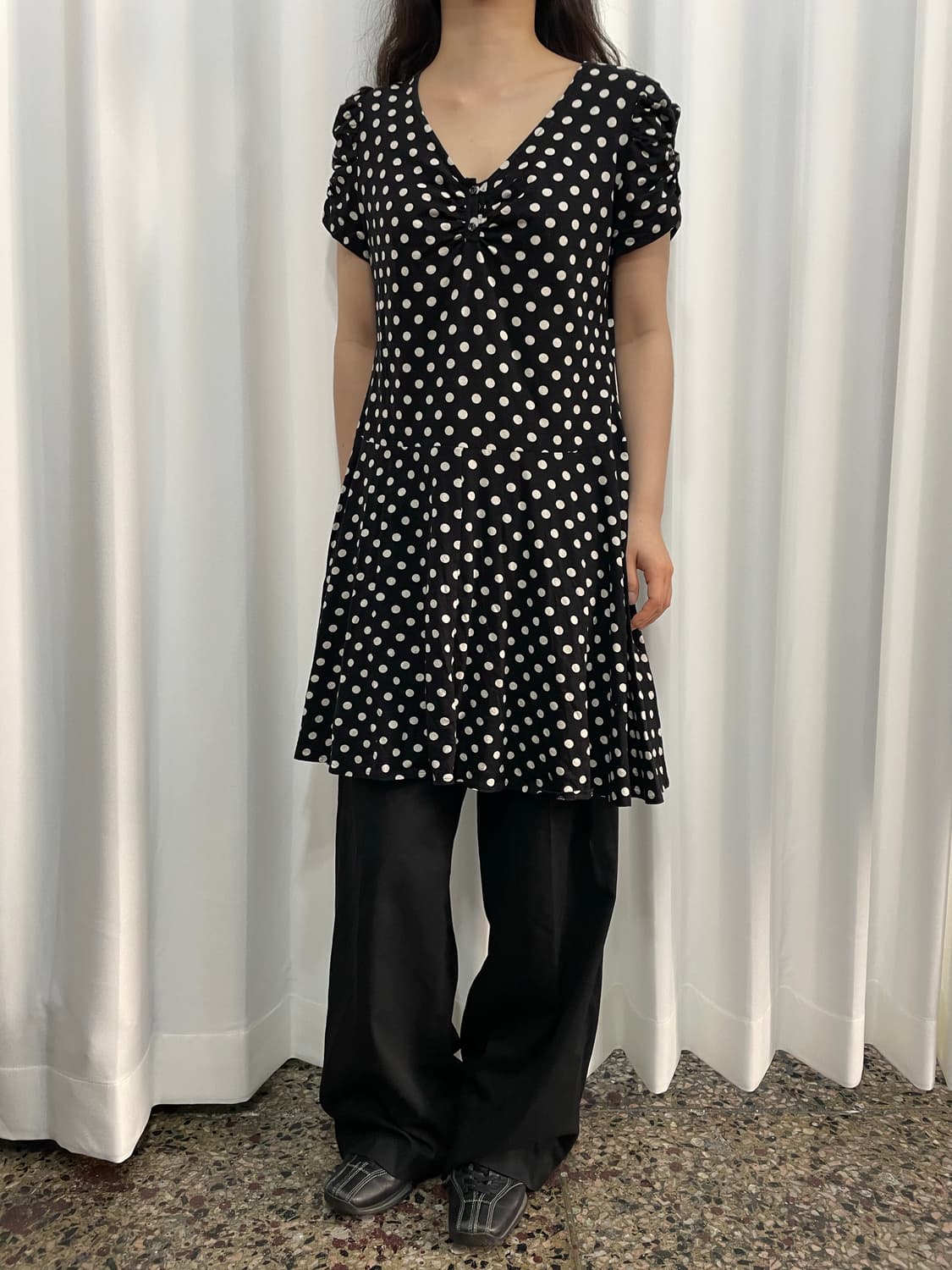 dot design dress 상품이미지3