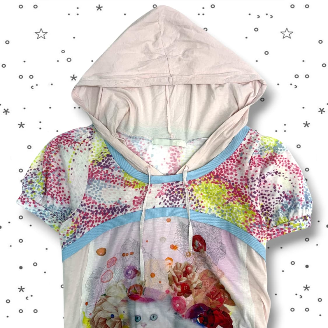 S BNX 비엔엑스 고양이 반팔 후드 티셔츠 상품이미지4