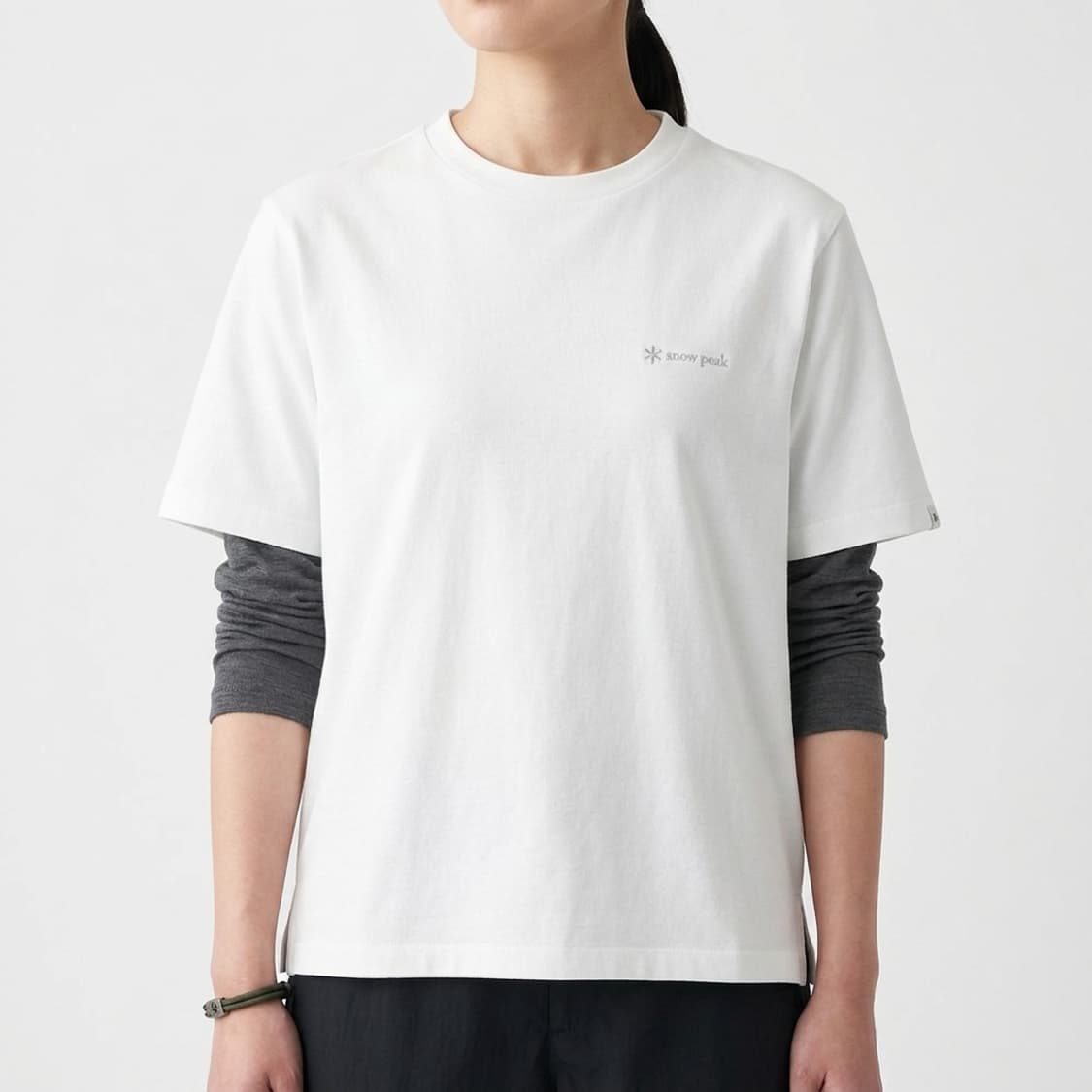 ​스노우피크 여성 클래식 우븐 티셔츠 화이트 90(M) 상품이미지1