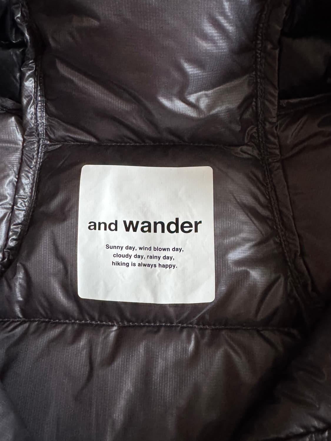 새상품 앤드원더 다이아몬드 스티치 다운 경량 패딩 상품이미지6