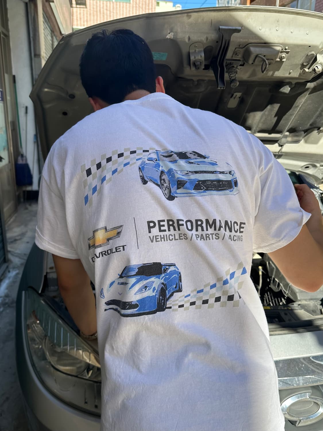 Chevrolet performance logo print T-shirt 상품이미지1