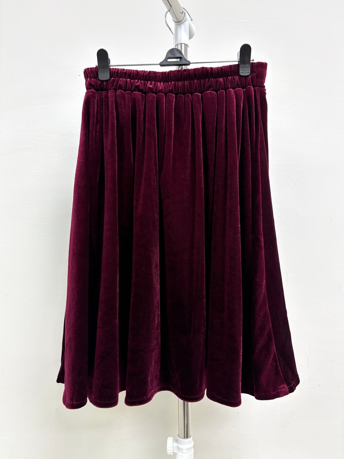 빈티지 버건디 벨벳 스커트 상품이미지6