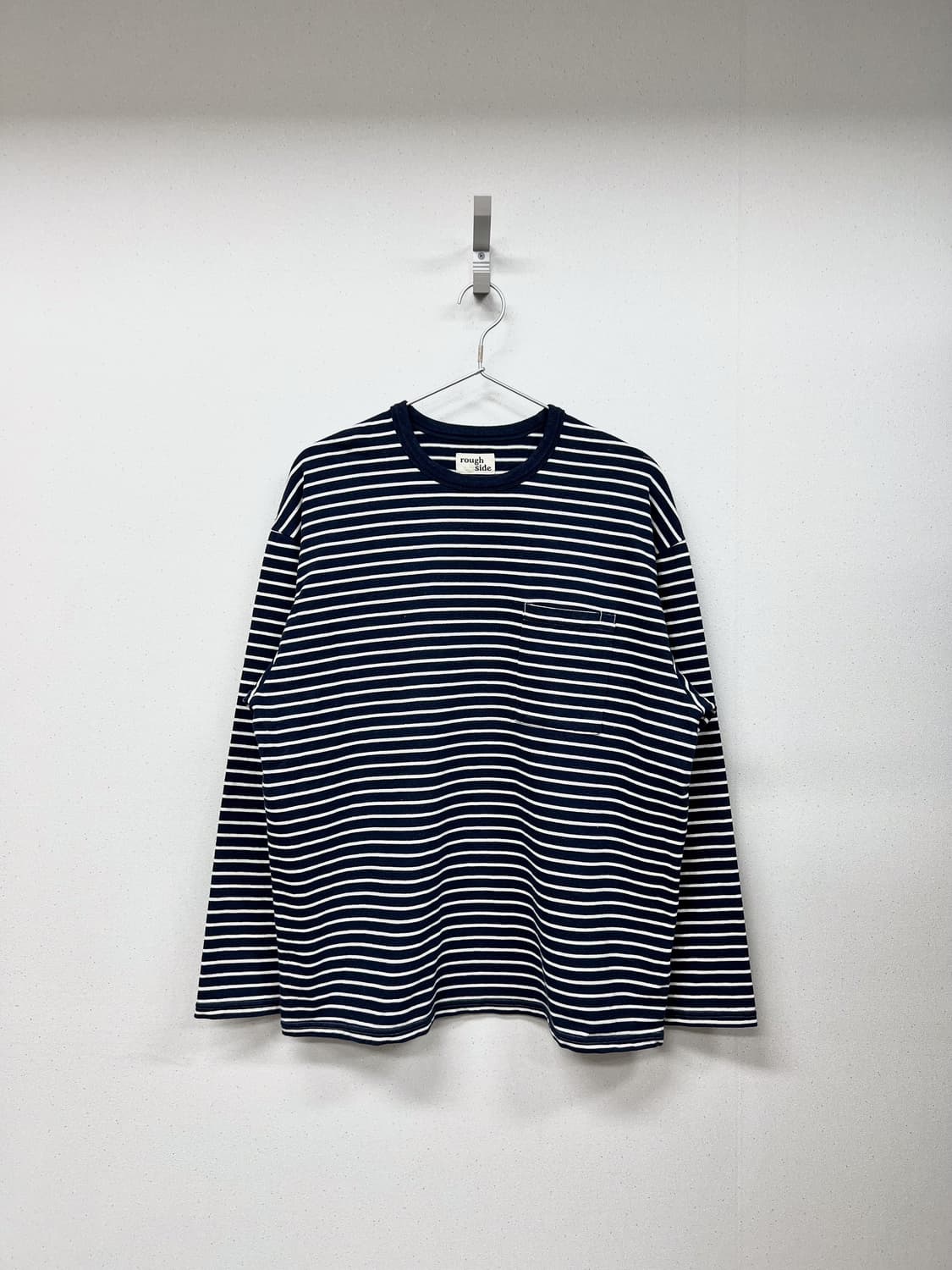 (KR/3) 러프사이드 스트라이프 롱슬리브 네이비 상품이미지1