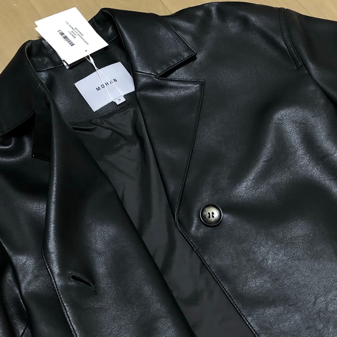 mohan 모한 tof 크롭 에코 레더 블레이저 (새상품) 상품이미지2