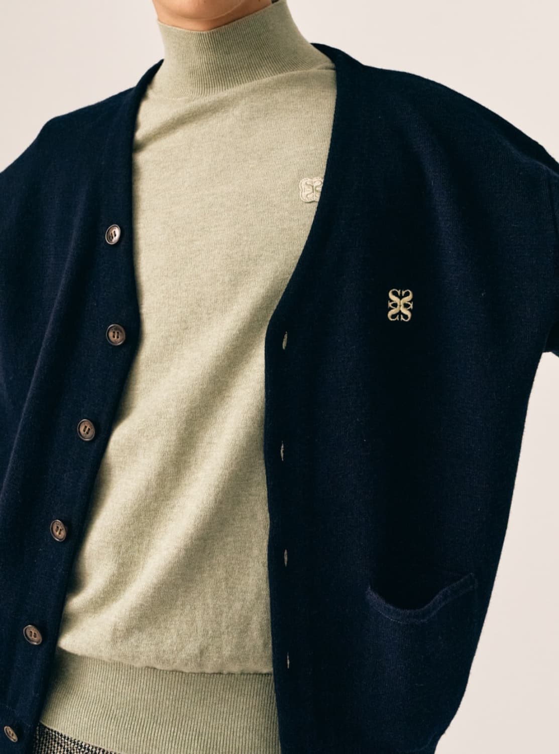 세터 파로 클래식 로고 보머 가디건 브리즈 네이비 상품이미지7