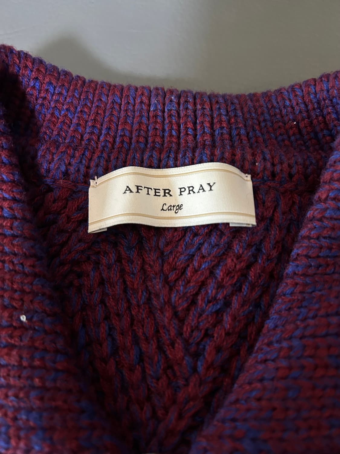 애프터프레이 인타르시아 니트 집업 상품이미지6