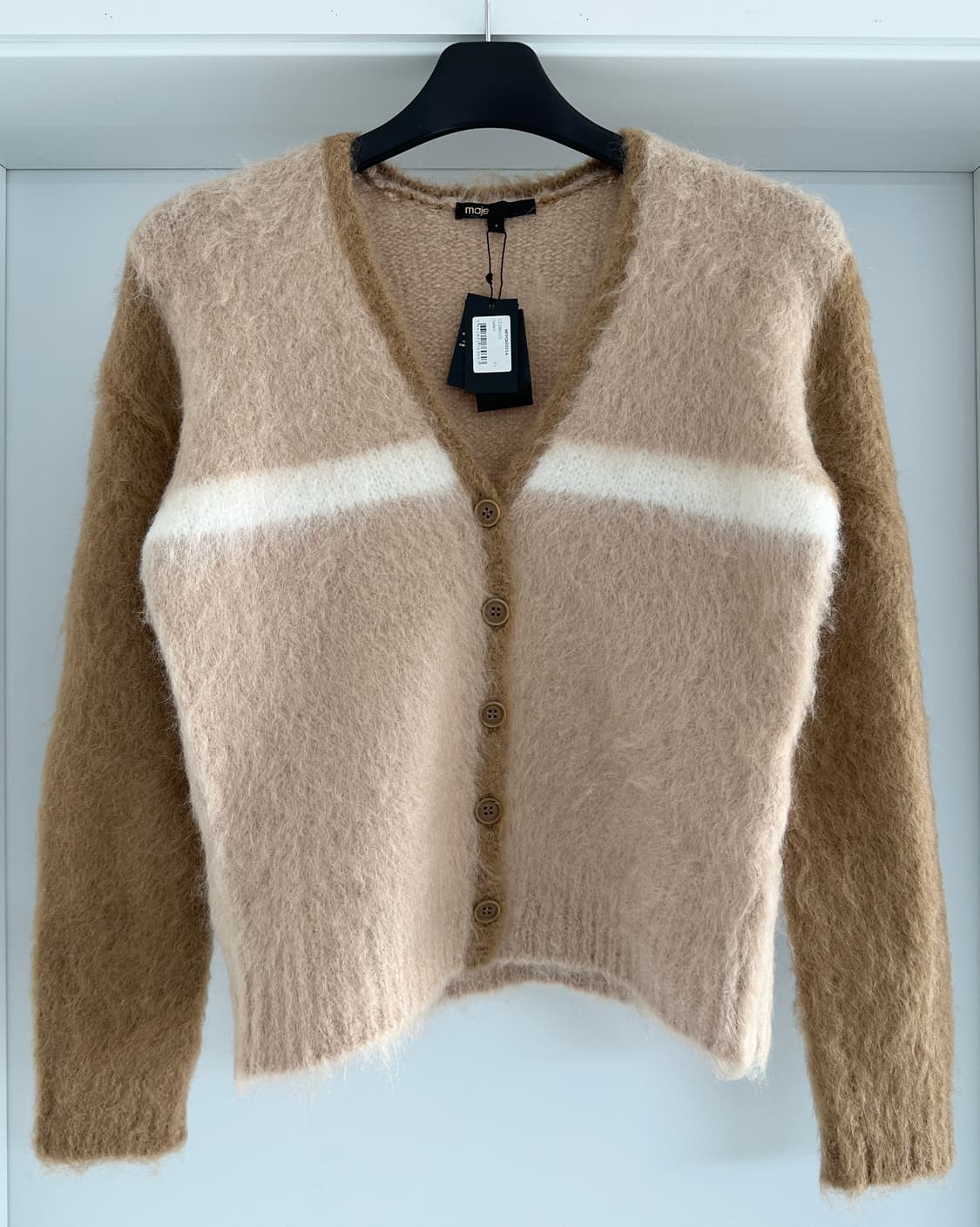 [마쥬] 모헤어 배색 가디건 / 새상품 상품이미지1