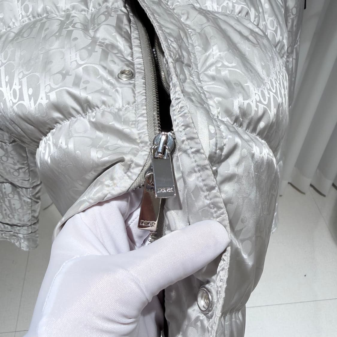 50 / 디올 오블리크 카라 퀄팅 실버 패딩 상품이미지5