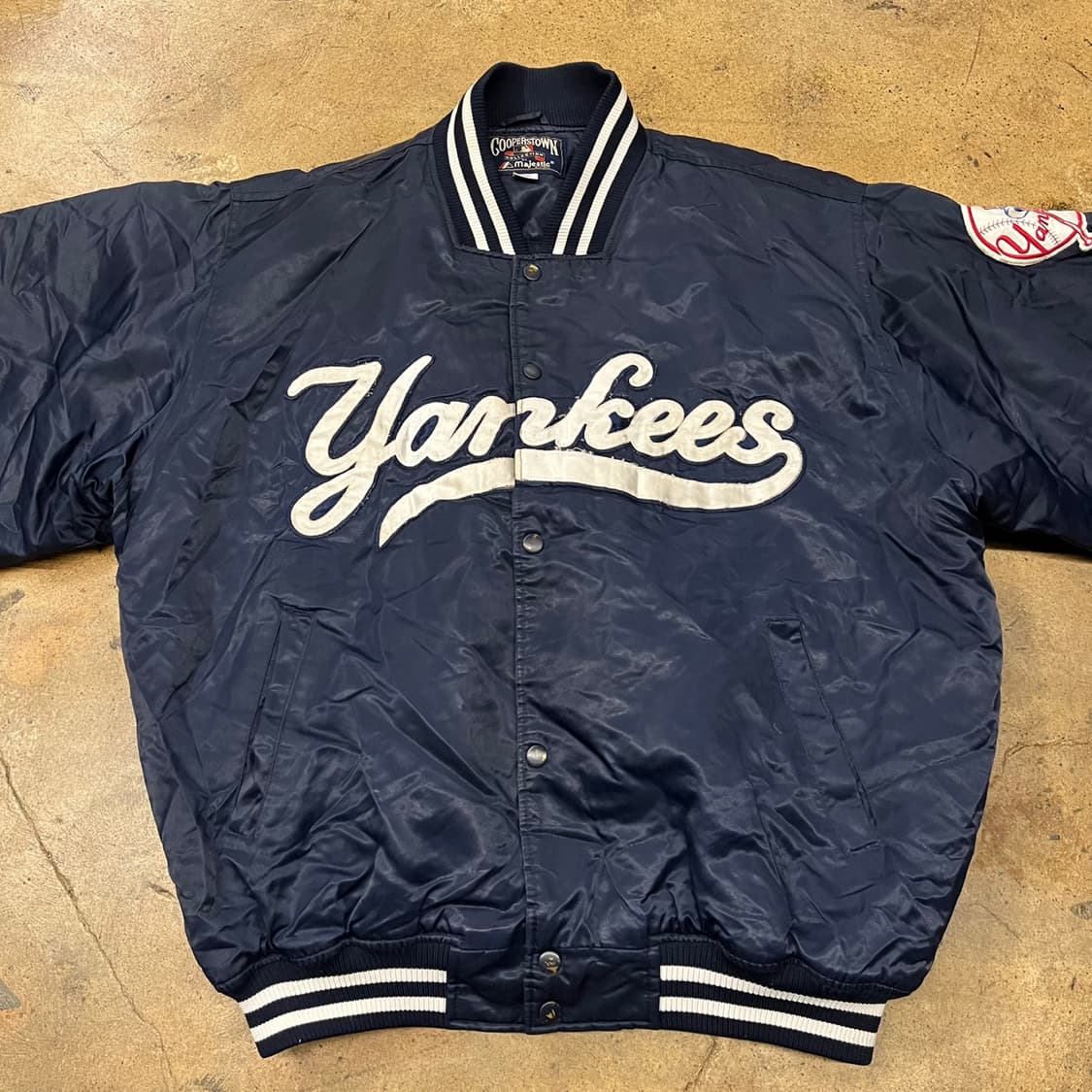 [정품/XL] 쿠퍼스타운컬렉션 마제스틱  양키스 네이비 야구 점퍼 b18 상품이미지3