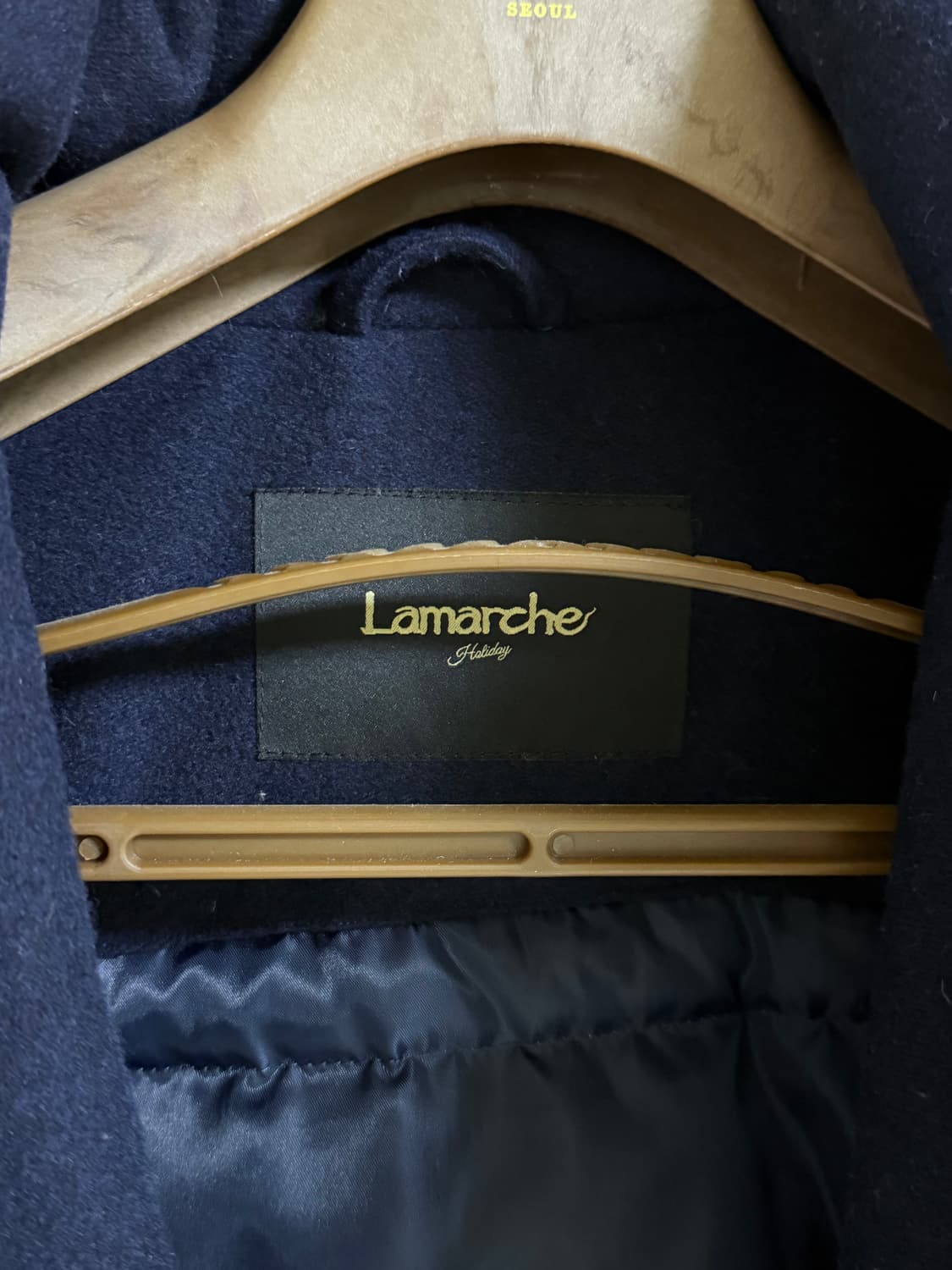 라마르쉐홀리데이 LMH-101 다크네이비 울 헤비다운 롱패딩 파카 S 상품이미지4