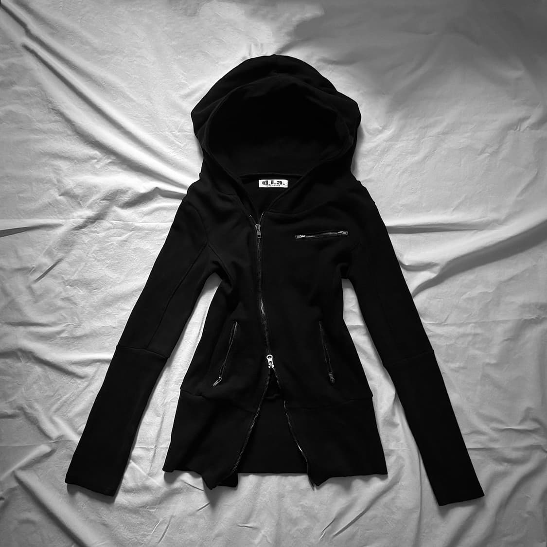 d.i.a. 사선 드레이프 터틀넥 2way 아카이브 후드집업 락시크 펑크 상품이미지1