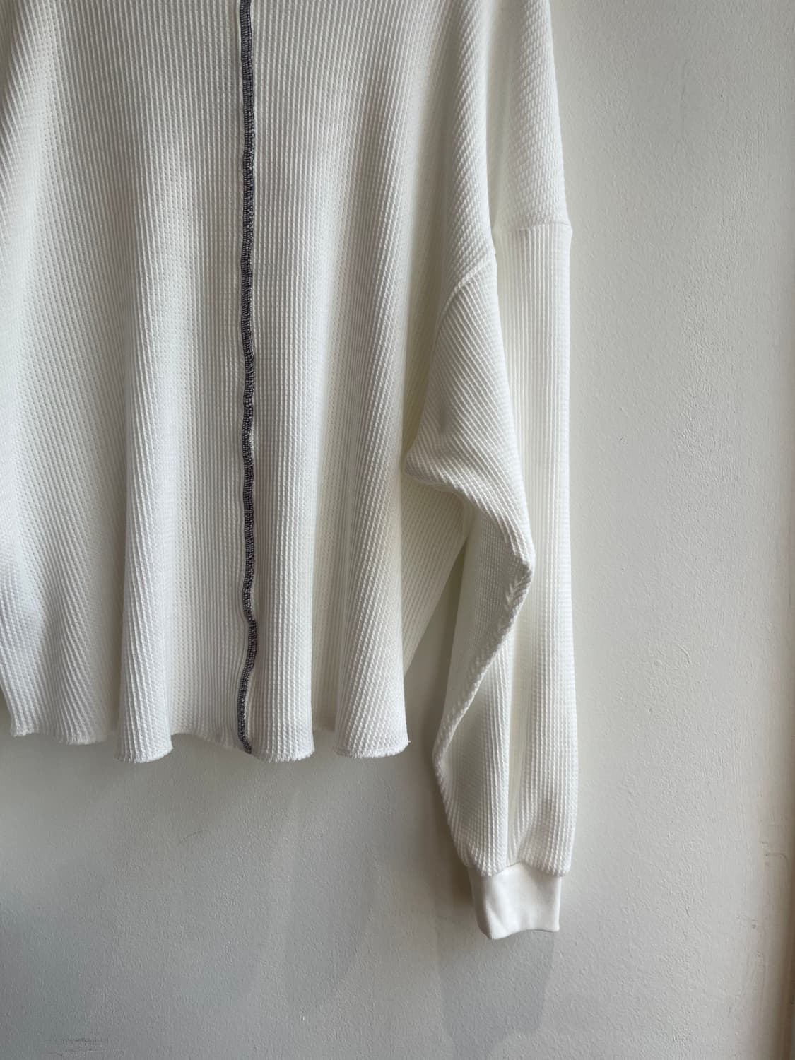 신야 코즈카 메쉬 헨리넥 와플 티셔츠 상품이미지7