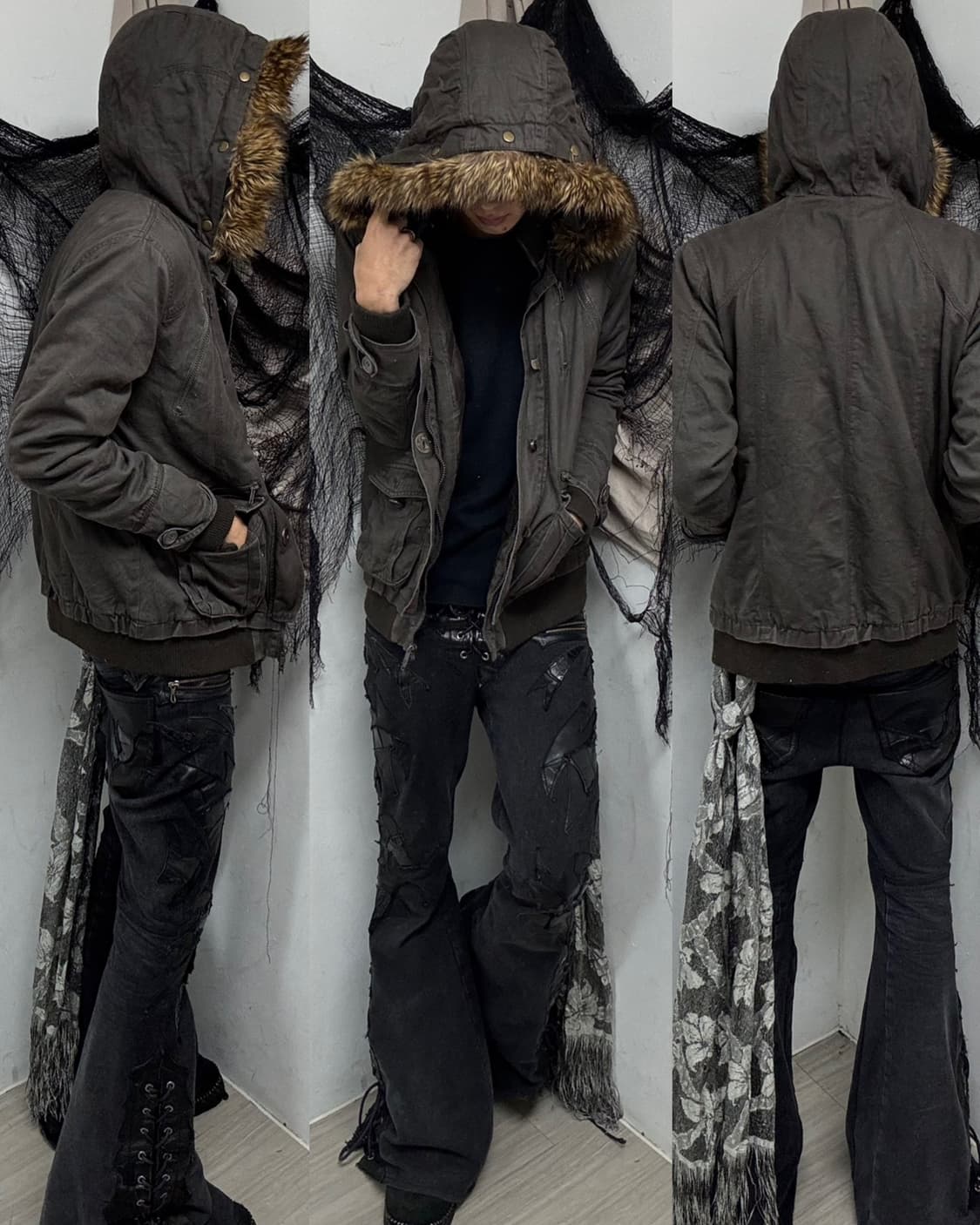 [In the Attic] Grunge mood Fur Jacket 상품이미지1