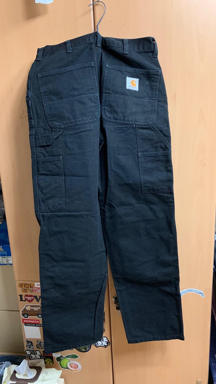 칼하트 블랙 더블니 팬츠 상품이미지1