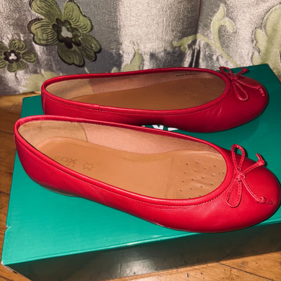 GEOX marry jane red flat shoes 235 상품이미지4
