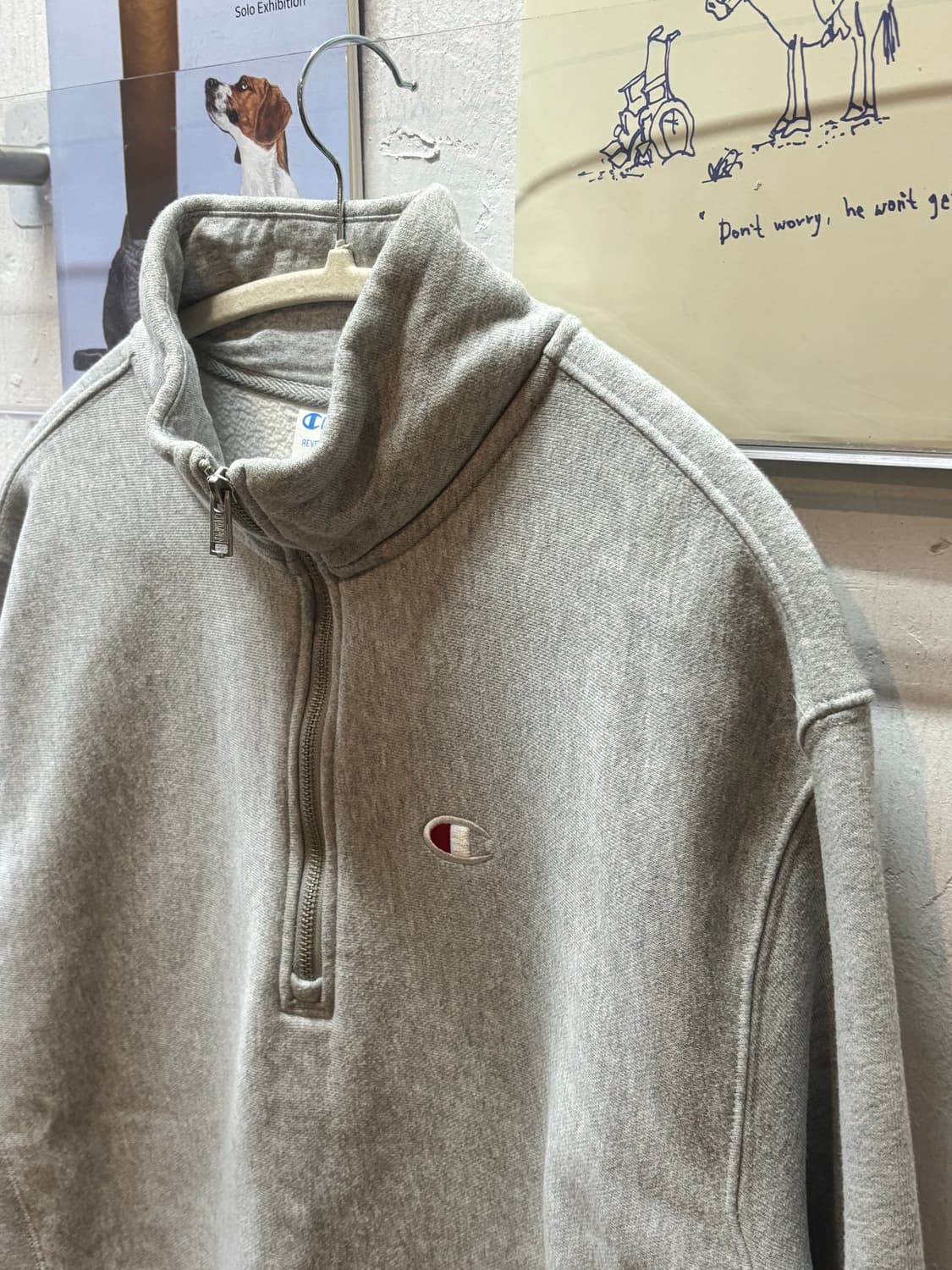 챔피온 리버스 위브 하프 집업 스웻 셔츠 상품이미지3