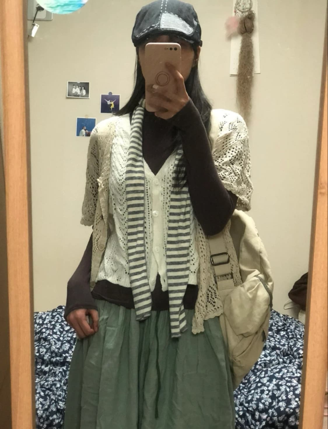 급처(착샷O) 빈티지 아이보리 니트 베스트 모리걸st 상품이미지8