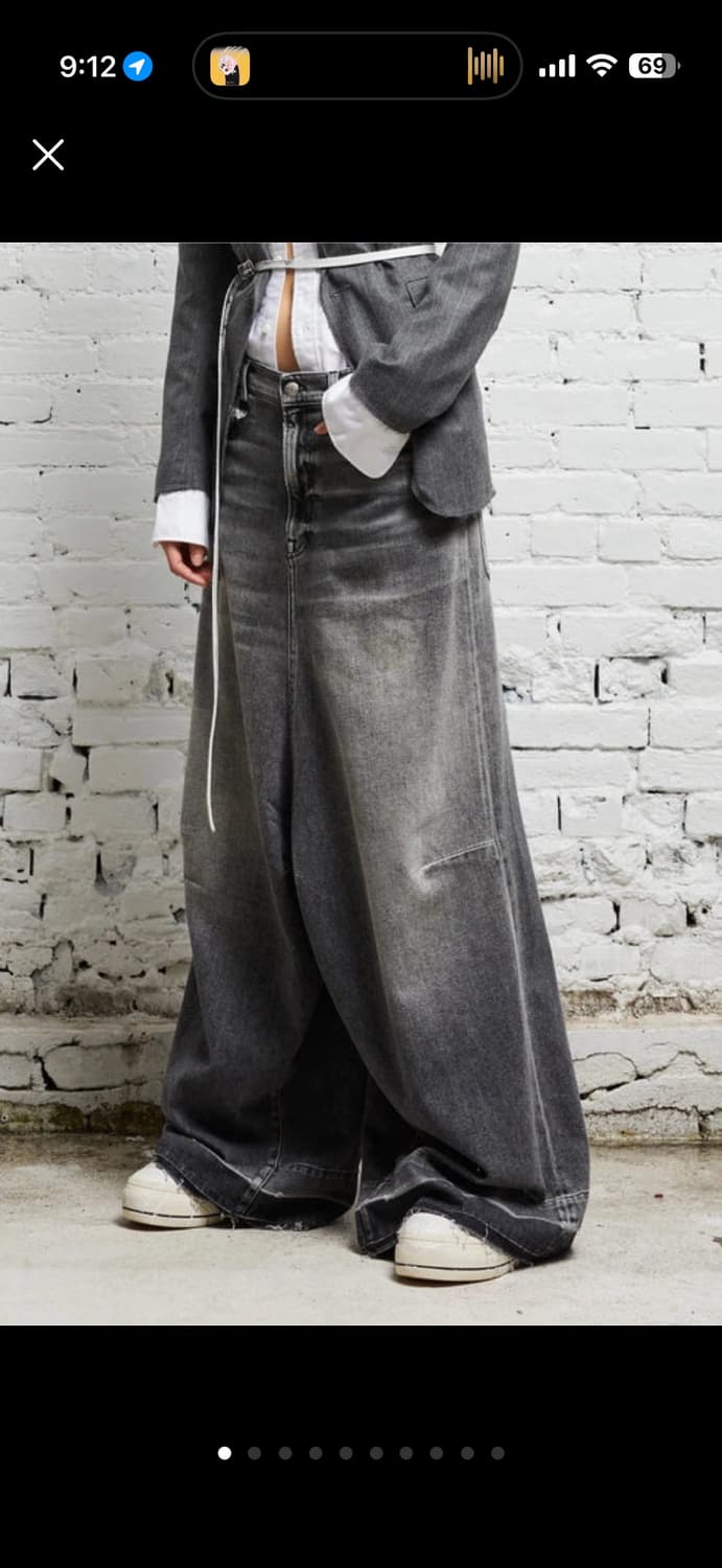 R13 / 그레이 와이드 데님팬츠 / 28 상품이미지1